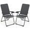 Set of 2 Foldable Patio Sling Chairs – 7-Position Adjustable Recliner, Heavy-Duty Steel Frame